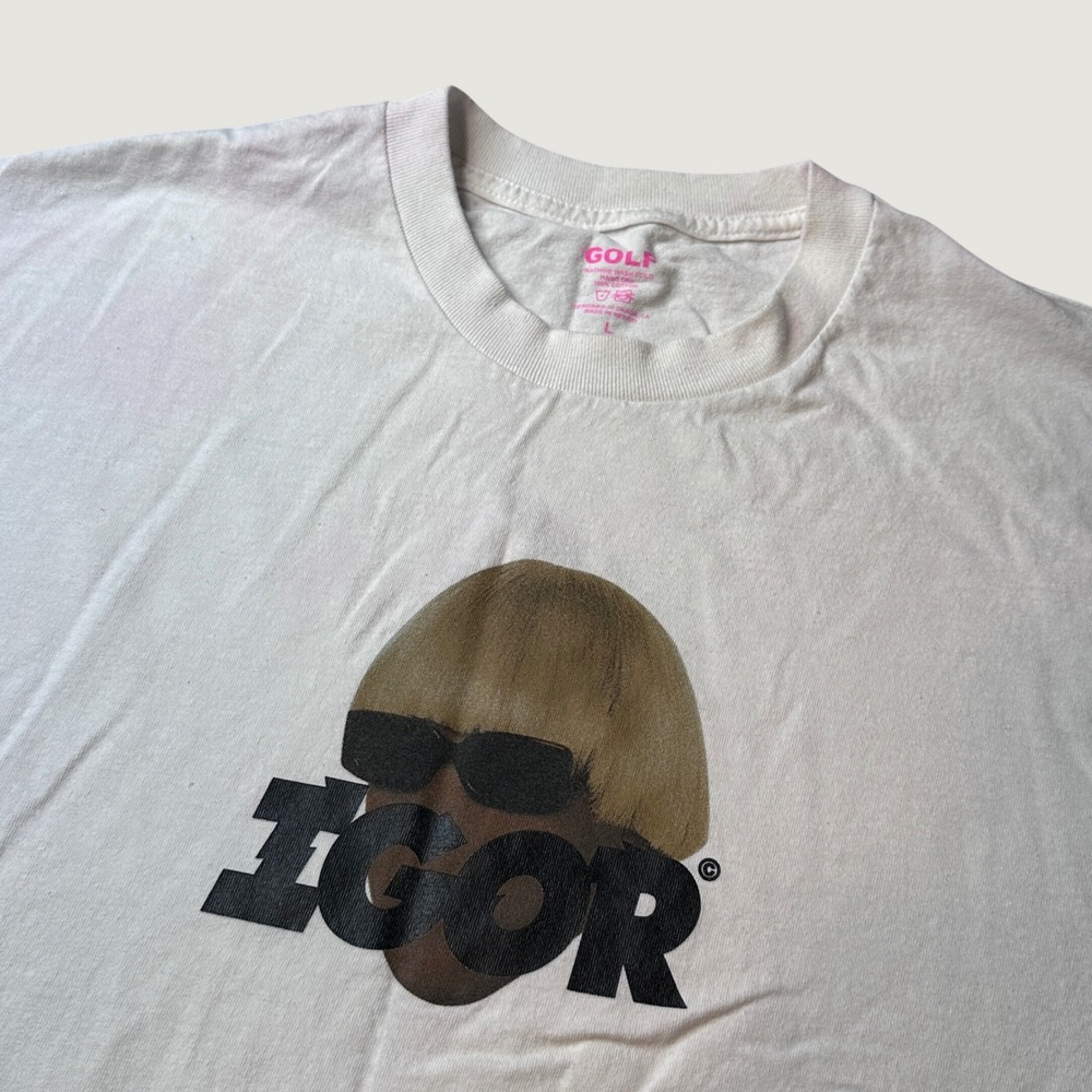 Golf Wang T-Shirt Mens L Igor Graphic White GOLF Tyler The Creator Hip Hop